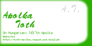 apolka toth business card